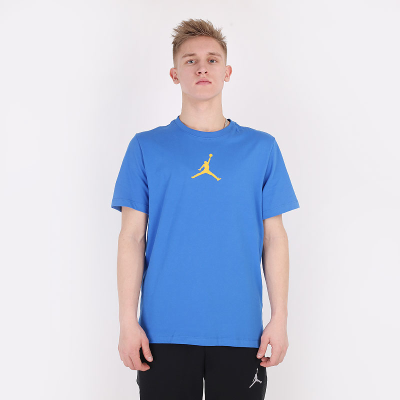 мужская синяя футболка Jordan Jumpman Tee CW5190-403 - цена, описание, фото 3